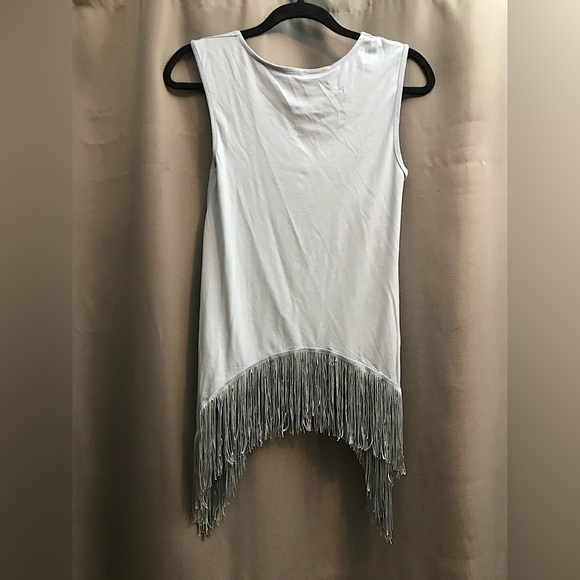 Venus fringe light blue tank top size xs - Picture 2 of 3